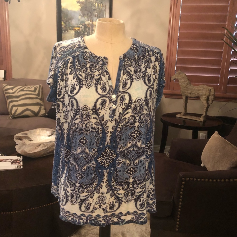 Lucky Brand paisley blouse